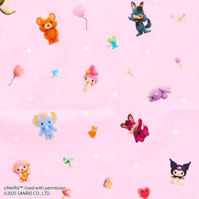 Sanrio Netflix MY MELODY & KUROMI Sanrio Characters Printed Handkerchief Pink