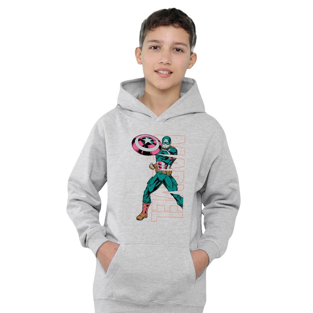 Captain America Childrens/Kids Emerge Heather Pull Over Hoodie