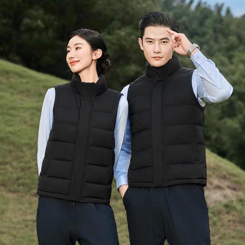 Telooman Unisex Black Duck Down Vest