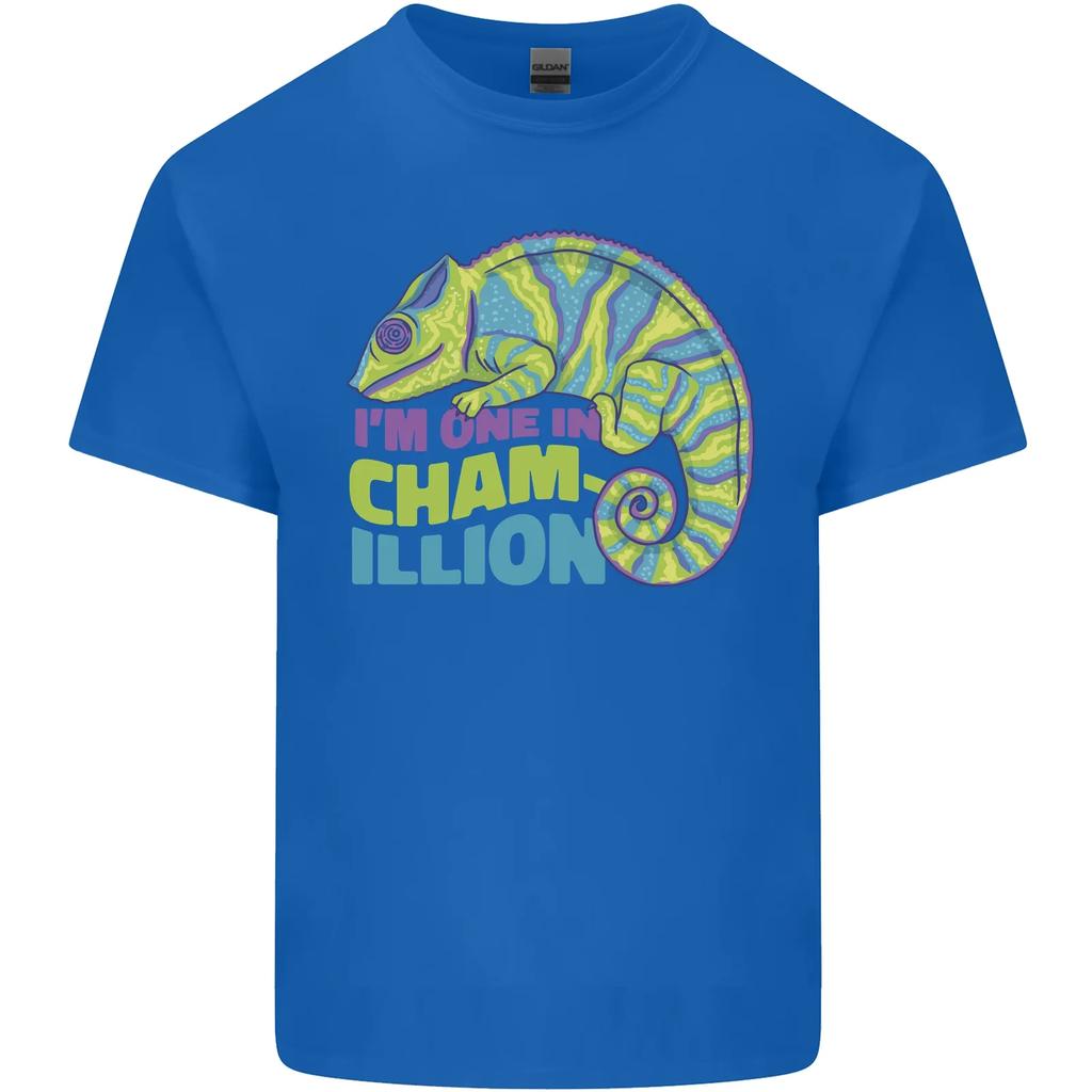 Im One In A Chamillion Funny Chameleon Lizard TShirt 100 Cotton ONeck Summer Short Sleeve Casual Mens Tshirt Size S3XL