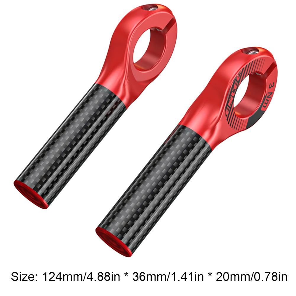 Bicycle Handlebar Bar Ends Multi Angle Adjustment Carbon Fibre Auxiliary Riding Horn Rest Handlebars Outdoor Cycling Accessories