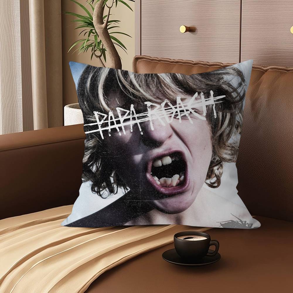 P-Papa Roach Music Art Pillow Gift Home Office Decoration Bedroom Sofa Car Cushion Cover Case 45x45