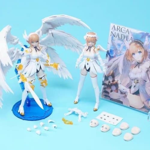 1/12 Scale Six-Winged Angel, Pre-painted Mecha, Armored, Movable, Assembled, Plastic Model, Action Girl Figure, Doll, Gift, 15cm Tall, Assembly Kit, F