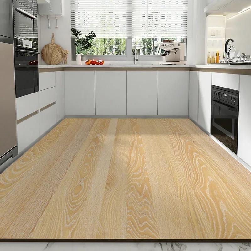 Carpet for Kitchen Waterproof Leather Floor Mat Non-slip Area Large Rug Oil-proof Home Decoration Foot Mats Big Size 