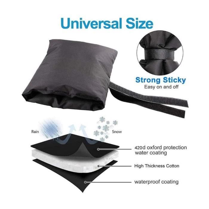 Faucet protector,Housse de Protection Robinet Extérieur,Protection Robinet Extérieur,Couverture Isotherme Thermique, (Noir,4pcs)