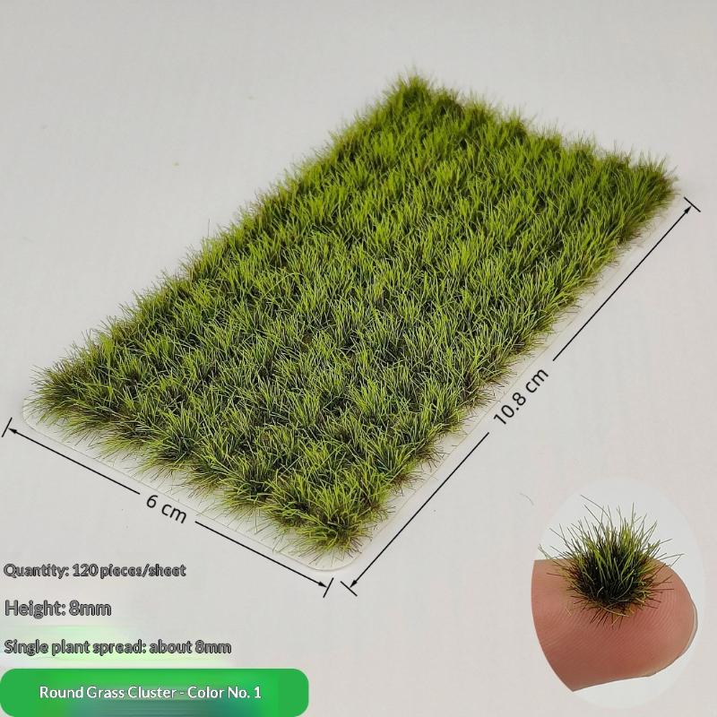 120Pcs/Box Miniature Vegetation Materials Diy Railway Sand Table Lawn Layout Kit 8Mm Grass Cluster Scene Model Diorama Accessory
