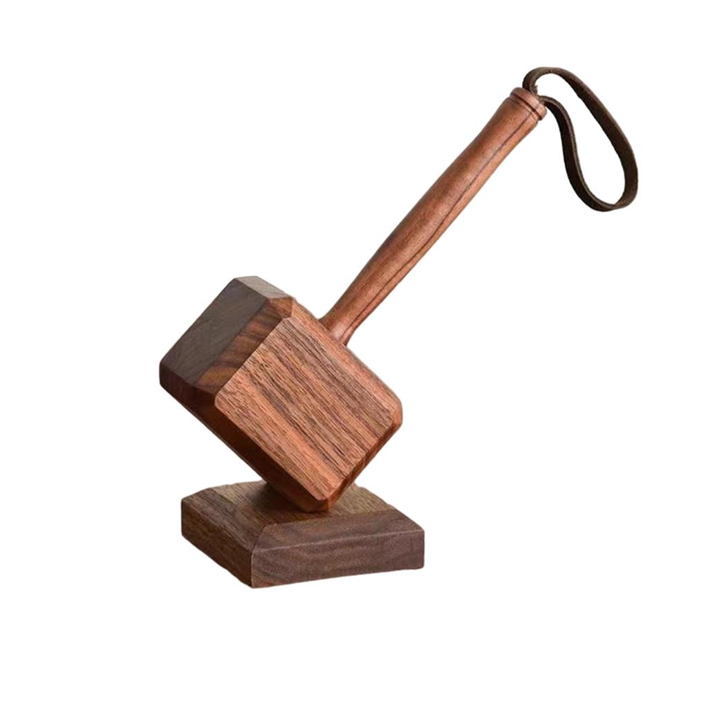 Wooden Hammer Bottle Opener with Magnetic Base, Beer Opener for Home Bar