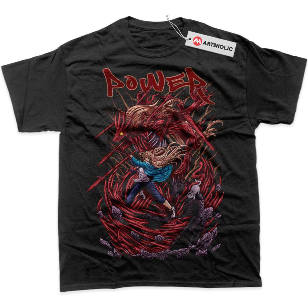 Chainsaw Men Devil Power Makima Graphic Print Tshirts Japan Anime Manga Peripherals Tee Men Women Loose Cotton Oversized Tops