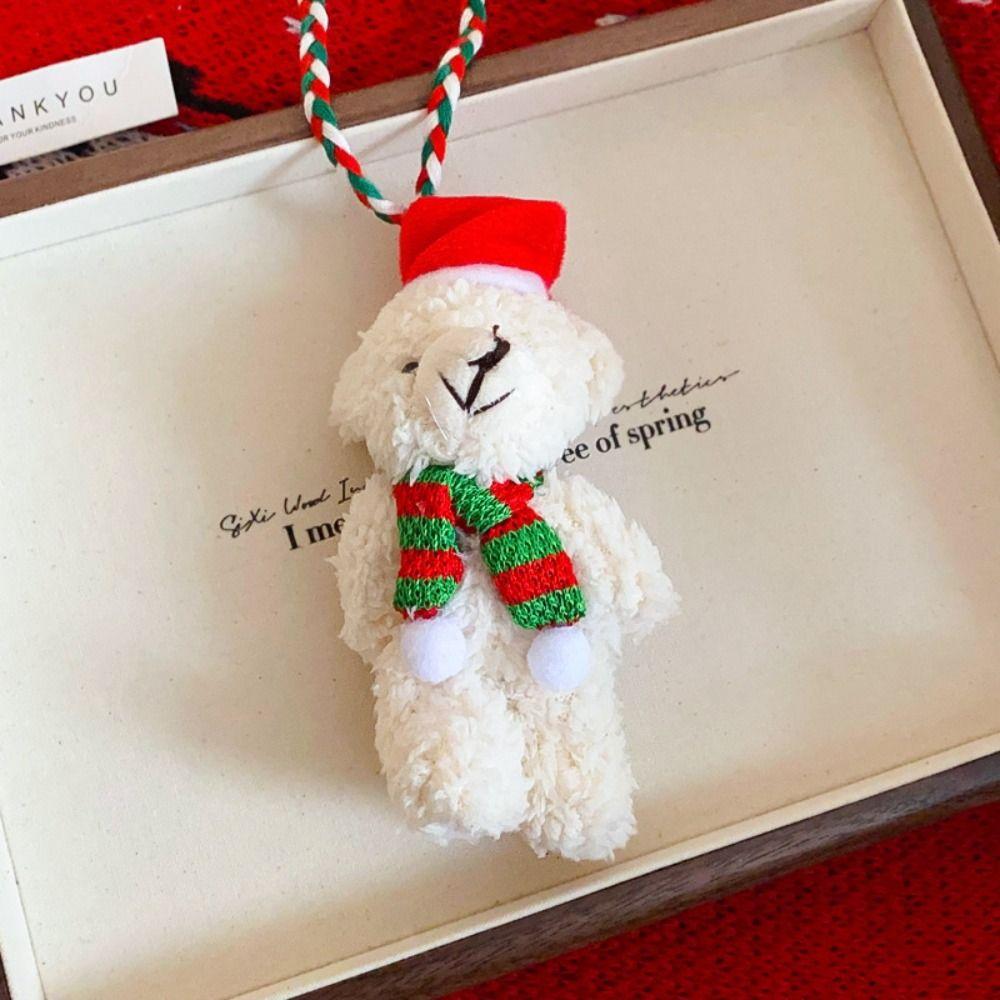 Plush Doll Christmas Necklace Lanyard Long Necklace Cute Sweater Chain Pendant  Girl