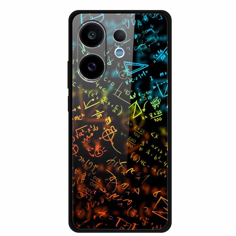 Tempered Glass Case For Vivo V60 2025 Phone Case 6.77" Cartoon Cats Hard Back Cover Soft Bumper For Vivo V60 5G Case V 60 Fundas
