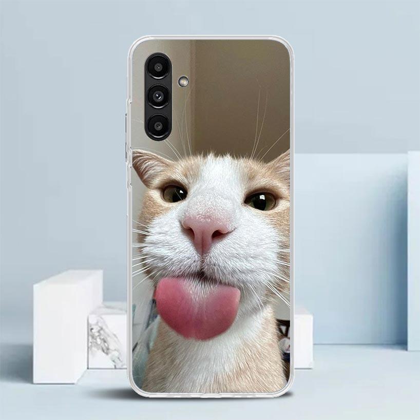 Pet Cat Funny Memes Cover for Samsung Galaxy A17 A37 A57 A16 A26 A36 A56 A15 A14 A55 Phone Case A13 A53 A25 A35 A24 A34 A23 A33