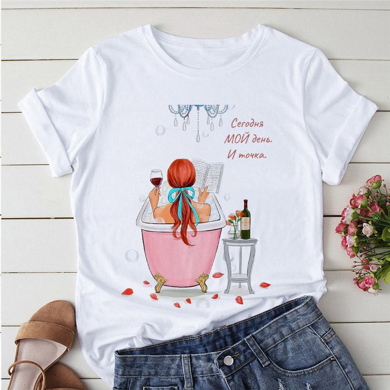Flower Pretty Girl Fashion Trend Oversized Tops Custom T-Shirt Kawaii O-Neck Tshirt Soft Clothes For Women Female Tee-Shirt