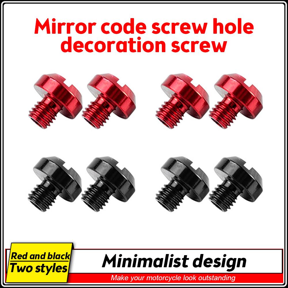 2Pcs M10 Anti-Rust Motorcycle CNC Aluminum Rear view Mirror Hole Plugs Screws Rearview Mirror Holder Motorcycle Accessories