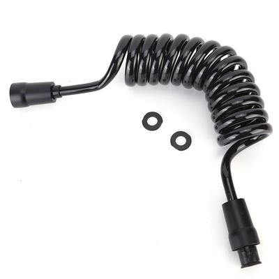 Černá Domácí Koupelnová Toaleta PU Ruční Bidetová Sprška Pružná Hadice Příslušenství