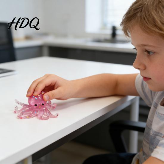 3D Octopus Toy Mini Squeeze Anxiety Stress Relief Relaxation Hand Soft Stretchy Sea Animal Sensory Party Favors Ball