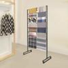 Multi-Use 7-Tier Rolling Rack for Scarves, Apparel, Accessories, Modern Rectangular Display Stand with Wheels, Storage Organizer
