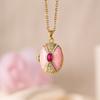 Romantic Photo Frame Necklace Oval Shape Vintage Openable Necklace  Anniversary Gifts