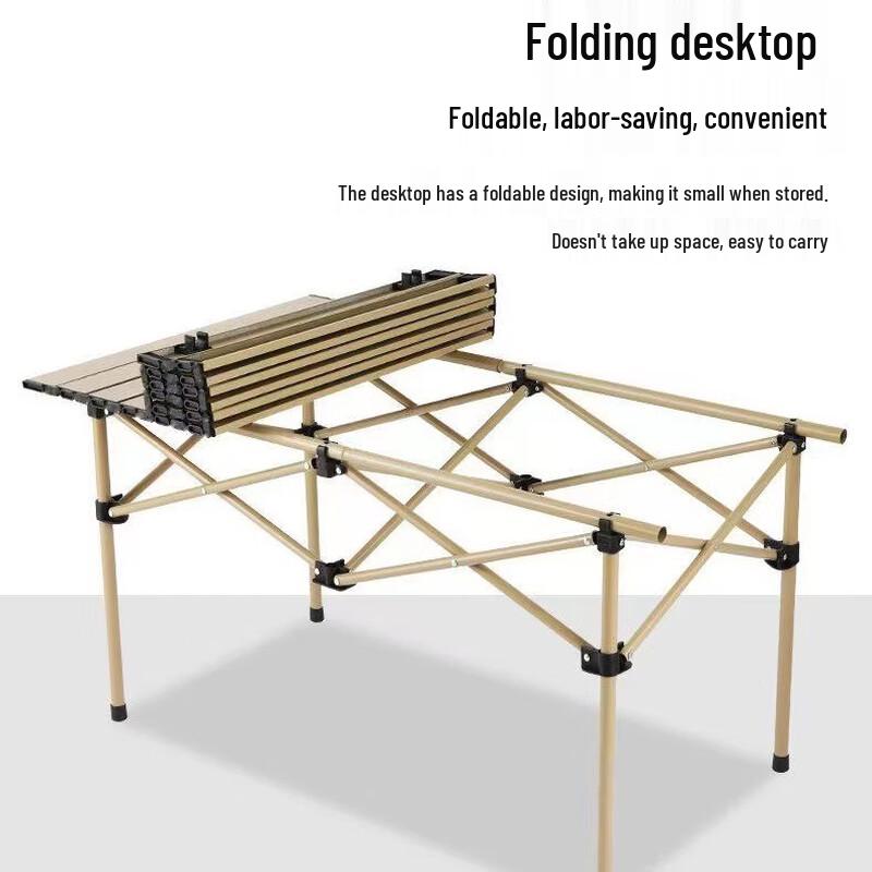 ZISIZ Portable Roll-Up Camping Table
