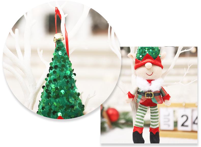 Festive Elf Figure Ornament - Cartoon Doll for Christmas Tree Decoration