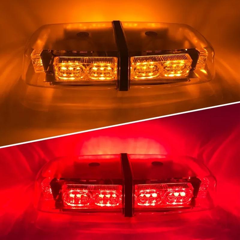 36-LED Emergency Strobe Ceiling Lamp for Engineering Vehicles - Red, Blue, Yellow Warning Light