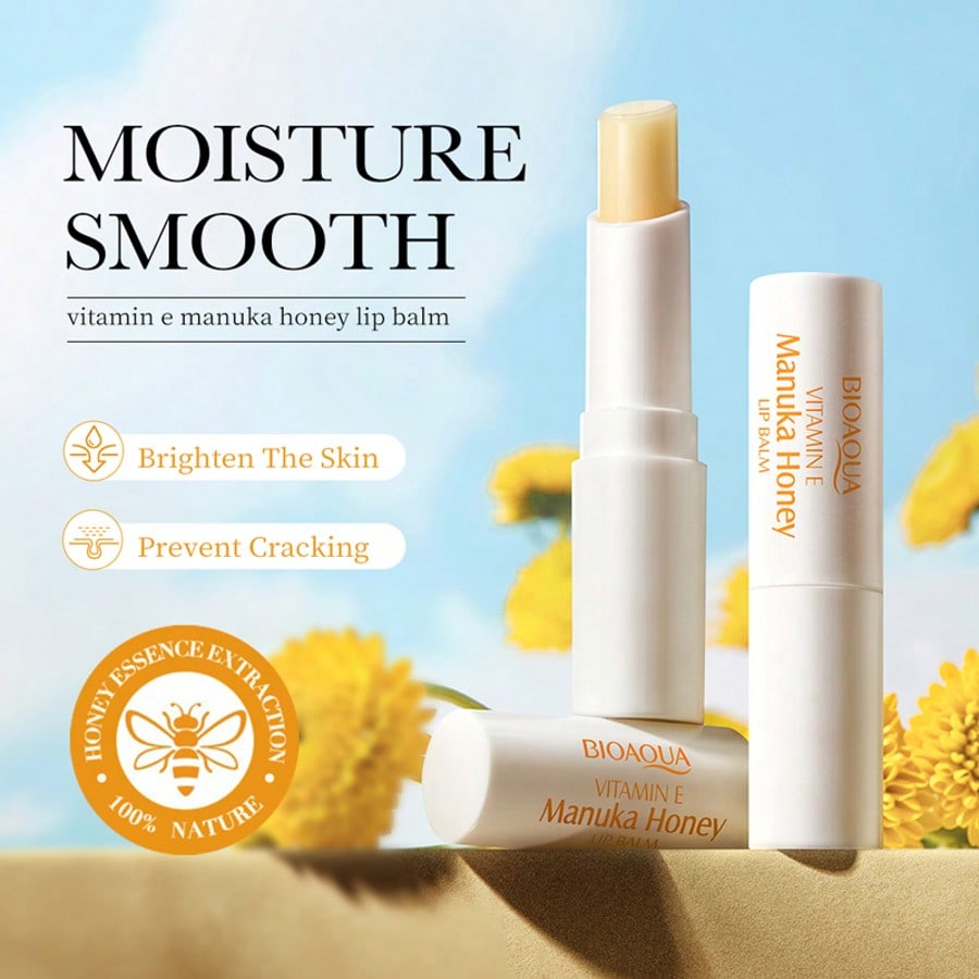 1PC Honey Lip Balm, Contains Vitamin E, Lightens Lip Lines, Removes Dead Skin, Improves Dull And Cha