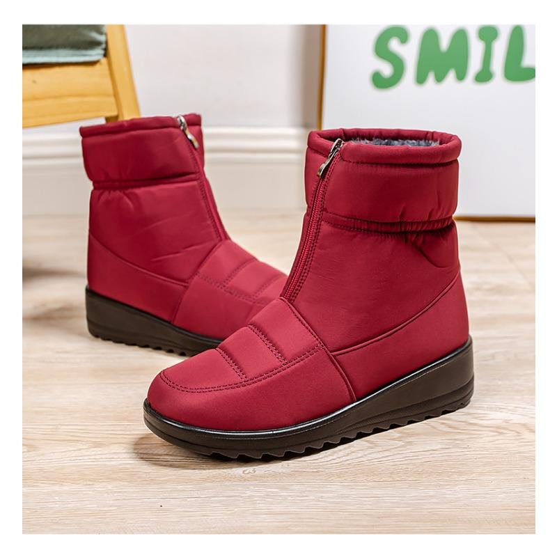 Plus Size Winter Warm Women's Snow Boots for Middle-Aged and Elderly Women Slip-On Waterproof Mom Shoes for Women