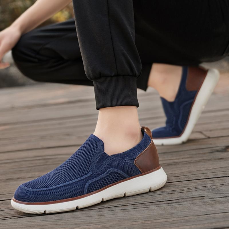 Mens Boat Shoes Casual Loafers Slip On Walking Dress Sneakers Mesh Business Oxfords Work Lightweight Soft Sole