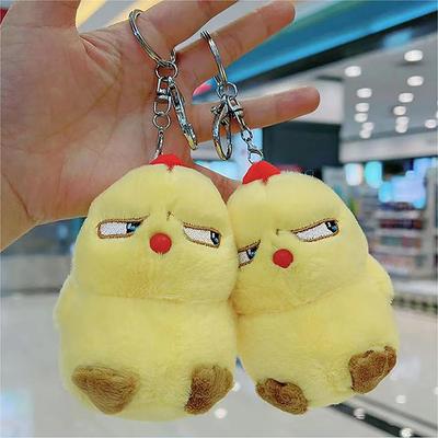 Funny Cute Screaming Little Yellow Chicken Pendant Plush Toy Doll Net Red Chick Mini Bag Pendant Keychain Doll