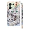 For Xiaomi Redmi Note 13 4G Leather Case 3D Pattern Printing Phone Wallet Cover