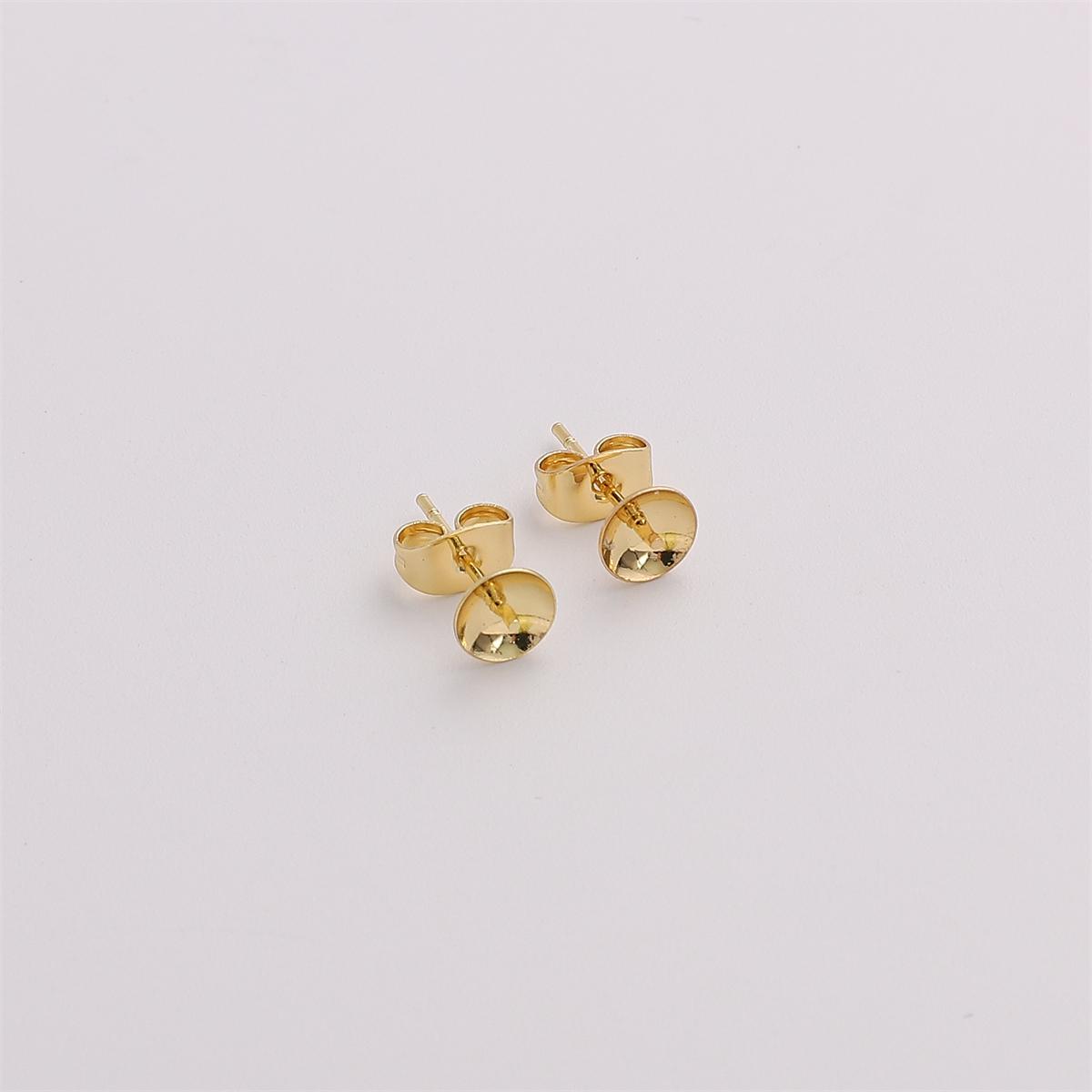 

Медные серьги-гвоздики в форме креста для модных серег, шпильки, аксессуары для изготовления ювелирных изделий своими руками 6mm 2set