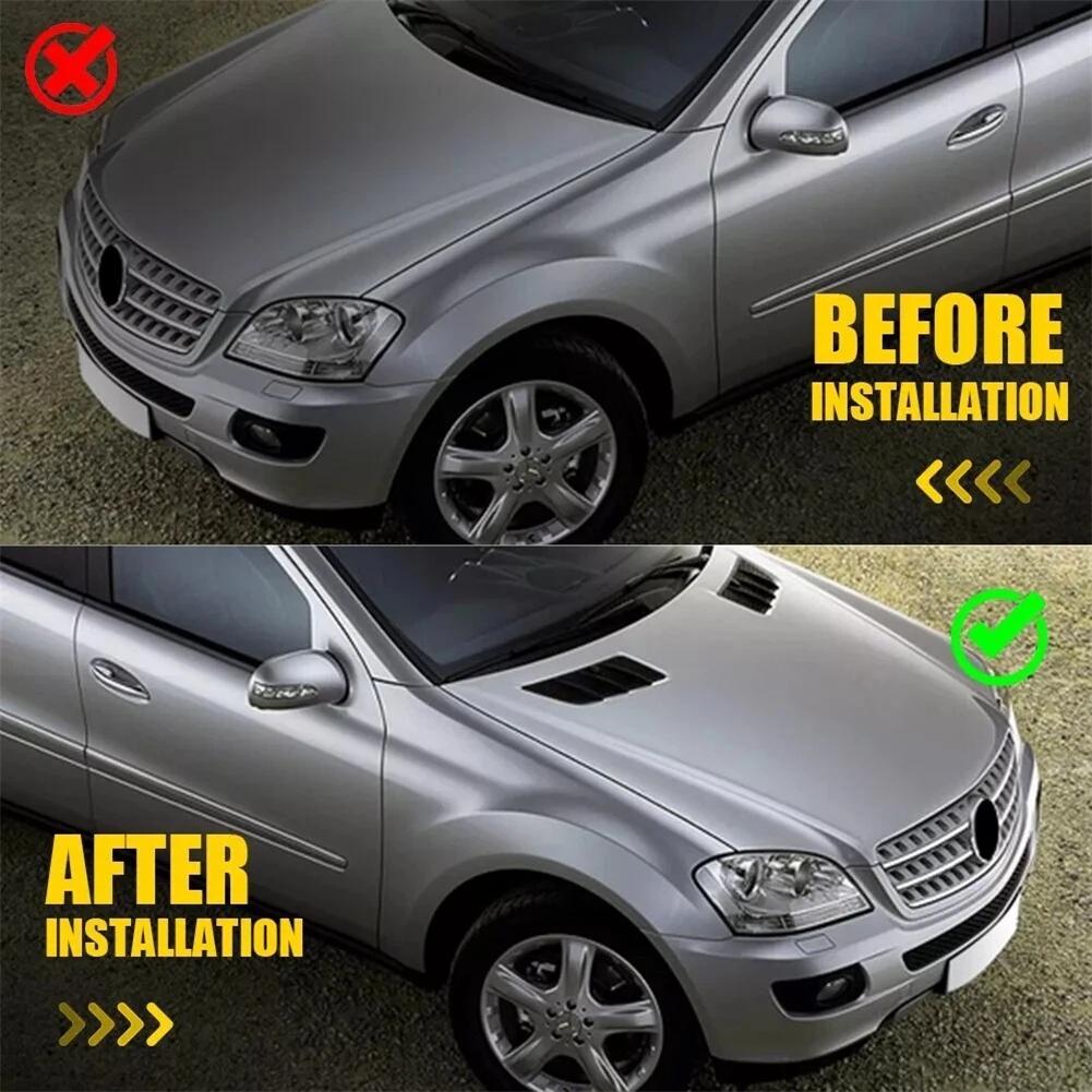 Automotive Pair Hood Air Vent Grille Covers Designed for Mercedes For Benz W164 GL Class 350 450 with Factory Specifications