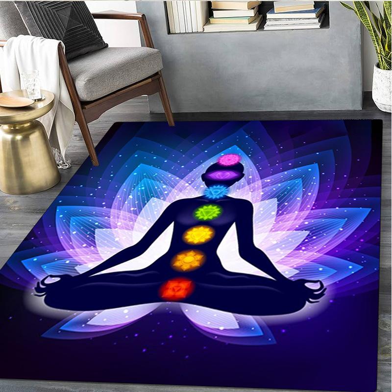 Chakras Rug - Home Carpet Office Decorative Carpet For Living Room Bedroom Door Mat Floor Rug Computer Chair Area Rug