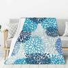 Blue marble pattern Printed Blanket for Sofa Bed Travel Camping Living Room Office Conditioning Blanket for All Seasons Gifts