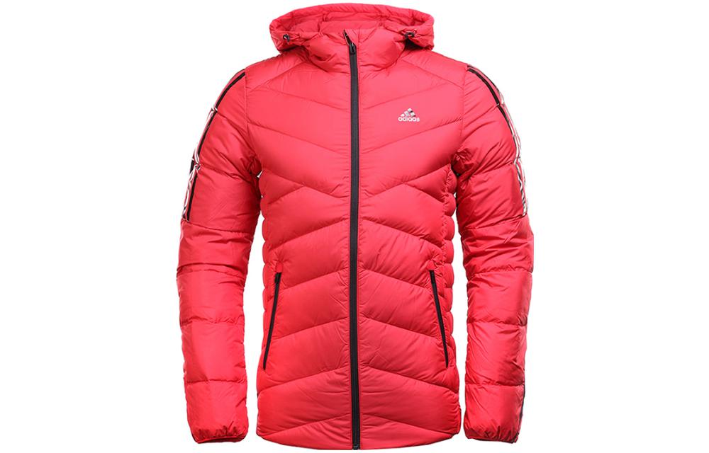 Adidas Jackets Men s Red Hooded Moderate Other AY4102 L