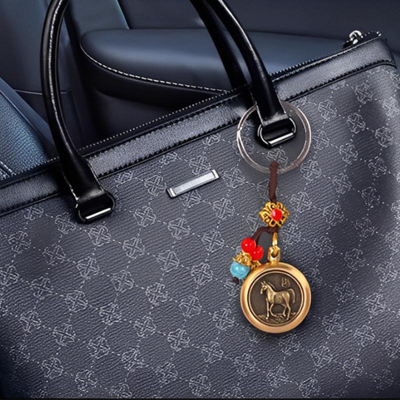 Horse Pendants Chinese Zodiac Keychain Vehicle Pendants 2026  Year Souvenir