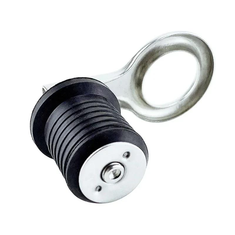 Stainless Steel Drain Plug Adjustable Snap Tight Style Rubber Drain Plugs For Dinghy Kayak Canoes Speedboats Marine Accessories