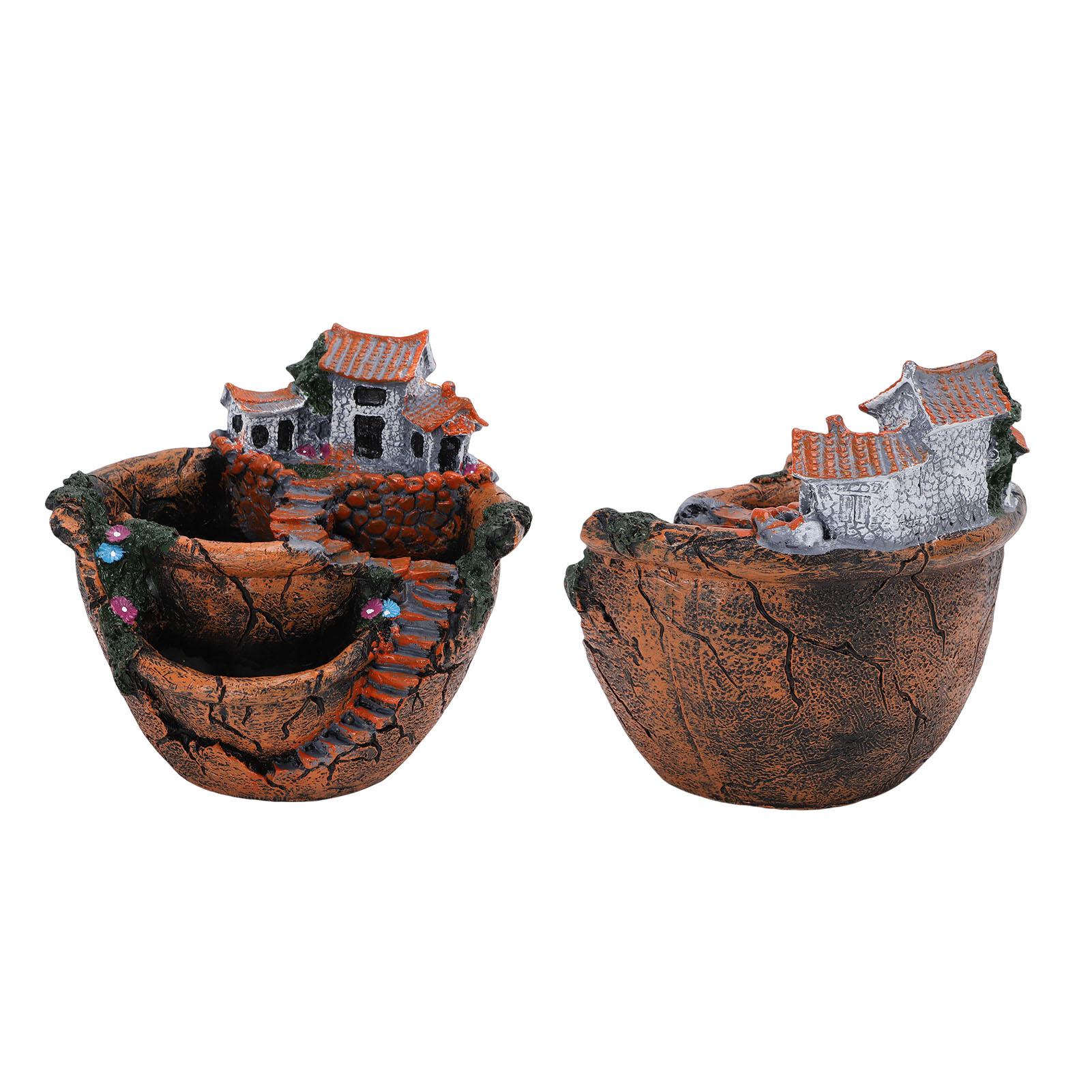 

Fairy Garden Flower Pot Landscape Decorative Flower Planter for s Plants Balcony Ornament