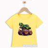 Funny Monster Truck T Rex Tshirt For Girls/Boys Harajuku Kawaii Kids Clothes Cute Dinosaurs T Shirt Children'S Clothing T-Shirt