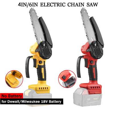 Mini Kettensäge 4/6-Zoll Akku Holzbearbeitung Handheld Garten Elektro-Säge Schneidwerkzeug Passend für 18V Akku