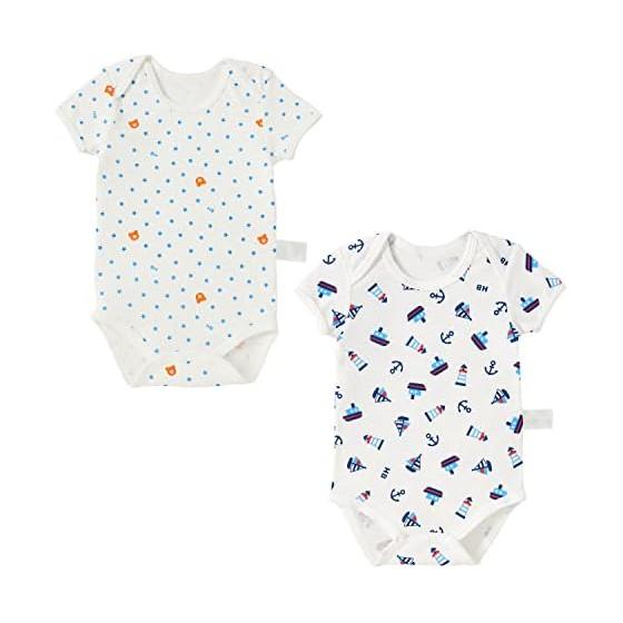 [Miki House Hot Biscuits] Short sleeve body shirt set of 2 (covered) 74-9930-574