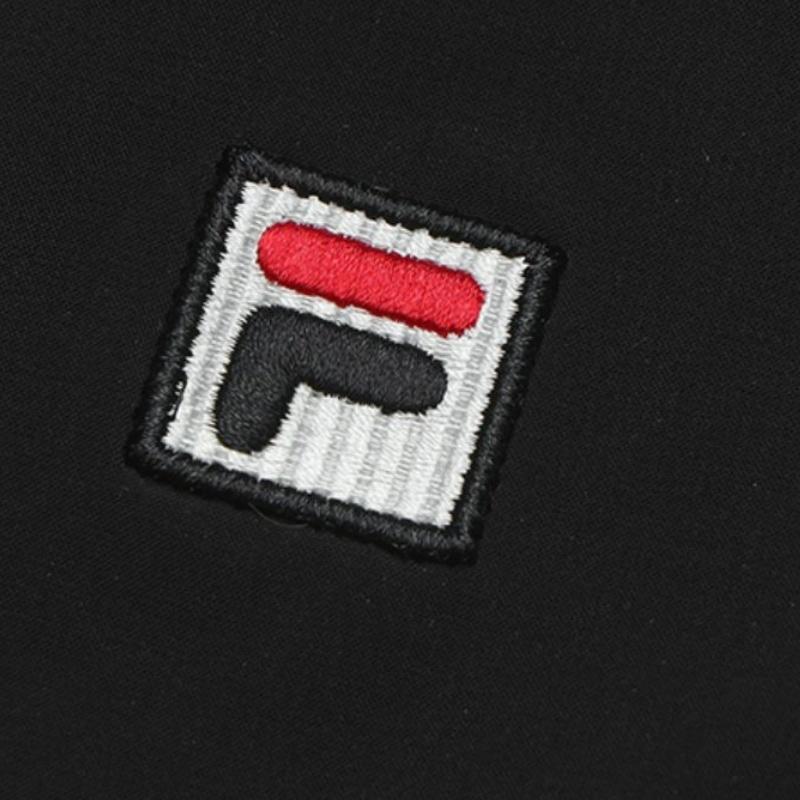 Fila Settanta SS25 Fashion Versatile Simple Polo Jacket Women Jacket Black F11W527702F-BK