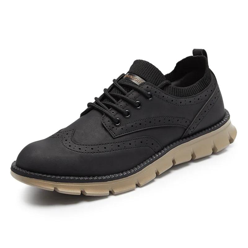 Pantofi Oxford cu vârf aripat pentru bărbați, lucrați manual, piele naturală, casual, modă, pantofi de gală, pantofi de afaceri, mocasini cu plasă pentru bărbați