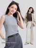 Tencel Lyocell Women's Sleeveless Knit Vest - Loose Round Neck Slimming Top