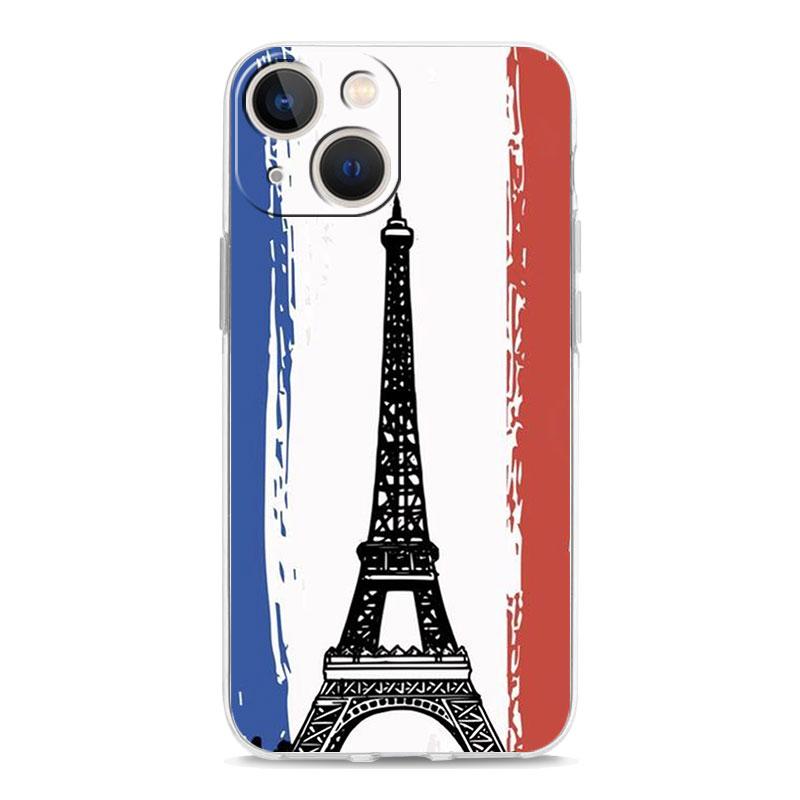 Phone Case For iPhone 17 Air Cases iPhone 16 15 12 13 14 Pro Max SE 7 8 Plus iPhone11 Clear Soft Cover France Flag