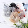 Mno See-through Chiffon Scrunchie, Tripe Band, Hair Tie, Organza Hair Band, Sponge, Scrunchie, Elastic Band