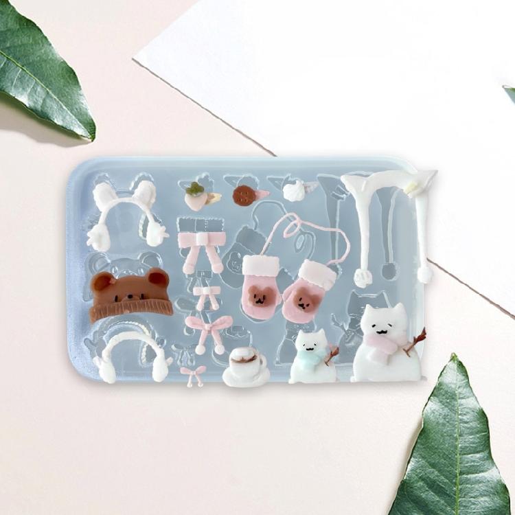 Epoxidharz Anhängerform Hitzebeständige Silikon Schmuckform Winterhandschuh Zubehör Bastelform