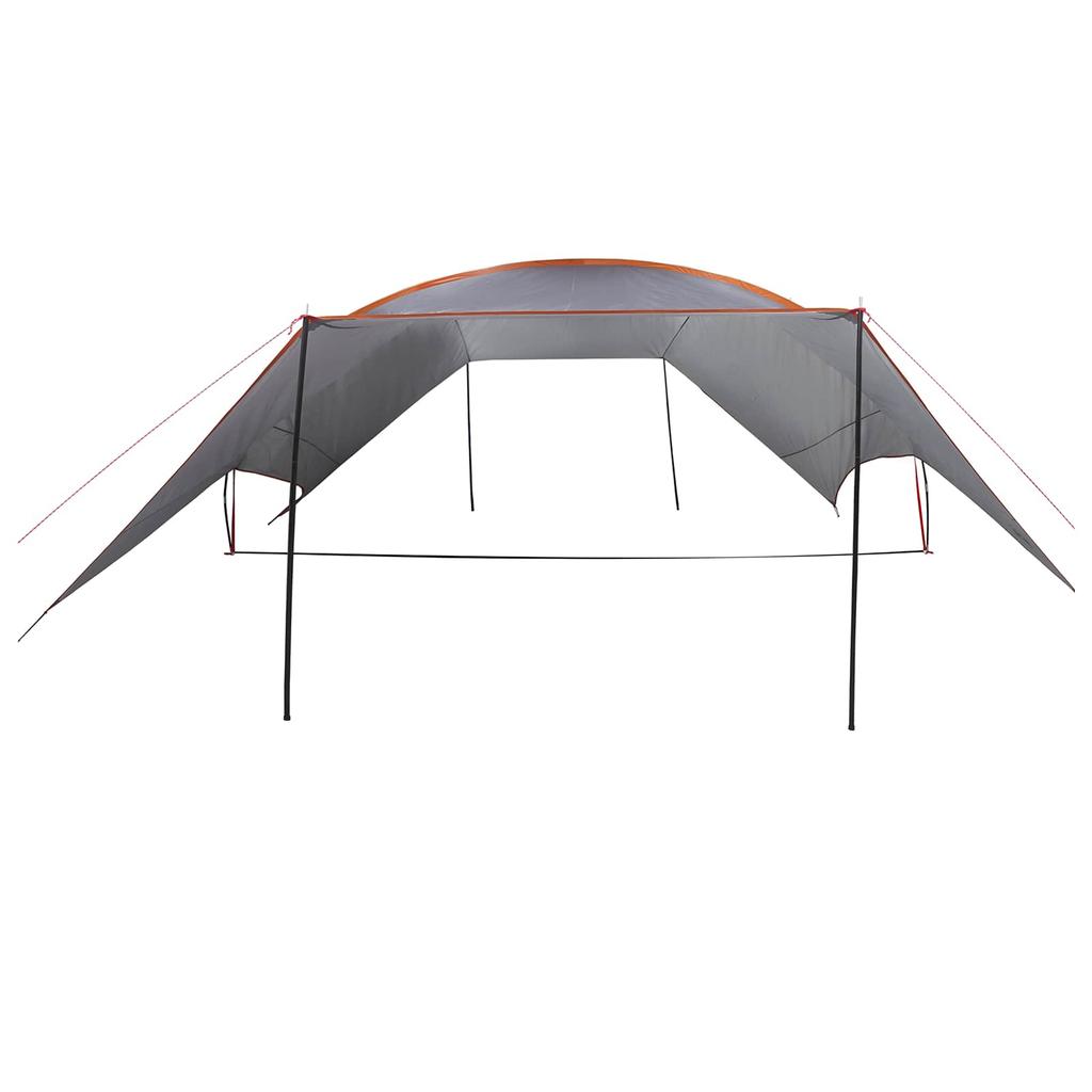 Camping Tarp Waterproof Grey and Orange 695 x 580 x 200 cm