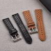 Racing Leather Strap 18mm 20mm 22mm Breathable Porous Leather Watch Strap Quick Release Leather Watchbands Universal Men Women