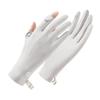 Summer Gloves for Women Breathable Outdoor Cool Feeling Sun Protection Two Fingers Comfortable Riding Driving Travel Full Finger Gloves