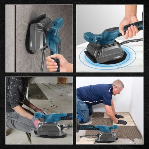 Cordless Electric Tile Patcher, Electric Tile Vibration Tool, Compatible with Makita, 30-120cm Range, 5 Adjustable Levels, Maximum Suction Capacity of